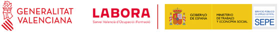 Generalitat Valenciana, LABORA, Gobierno de España – Ministerio de Trabajo y Economía Social, SEPE